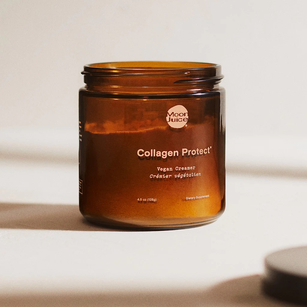 A open jar of Moon Juice's Collagen Protect.