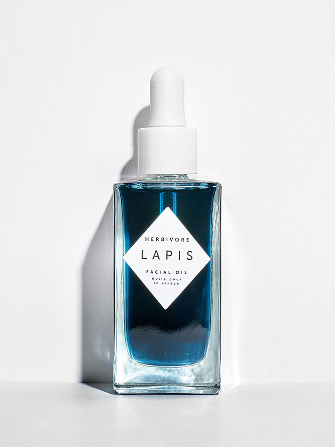 Best Natural Skincare For Acne: Herbivore Botanicals' Lapis Blue Tansy Face Oil