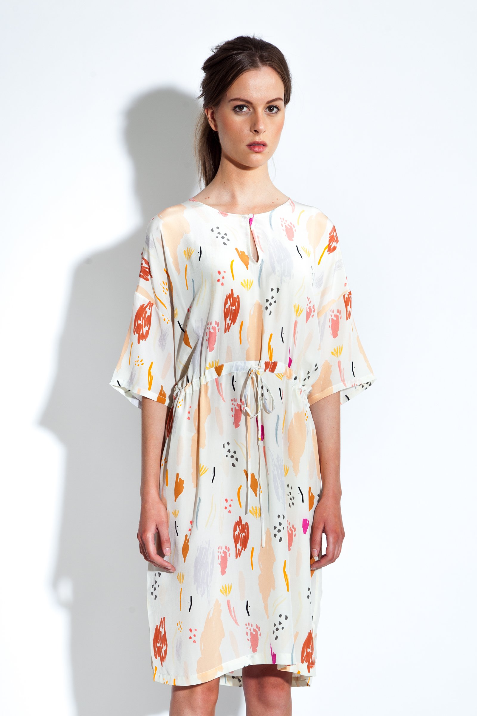 Emmy Peach Print Dress by Maska at Gather&See.Com £196.jpg