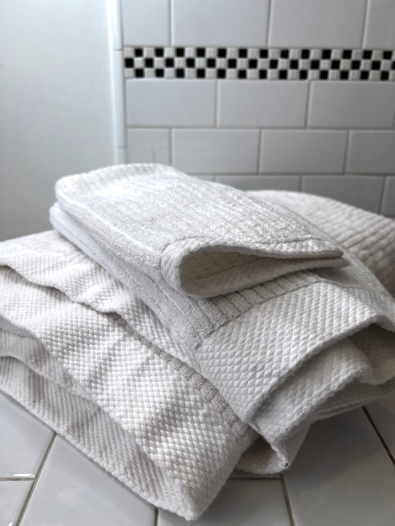 Luxury Organic Spa Rib Bath Towel 2-Pack in Cotton | GOTS Certified | P A C T