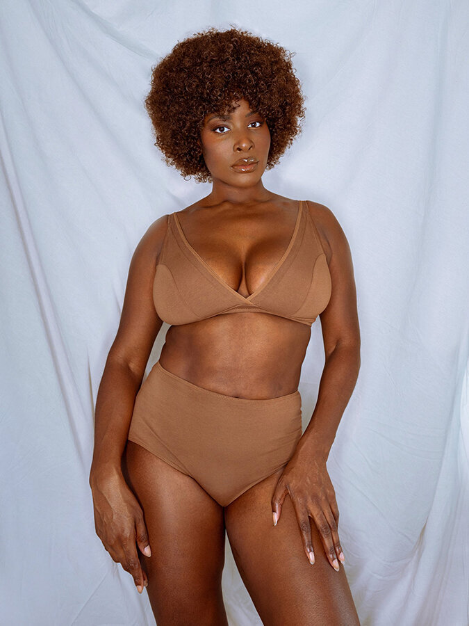 nubian skin organic cotton bralette