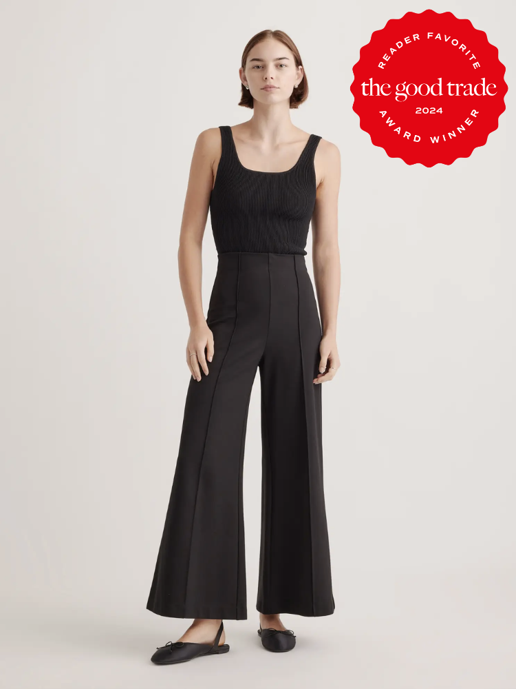 The Tailored Ponte Trouser, Women's Sustainable Wide Leg Pant