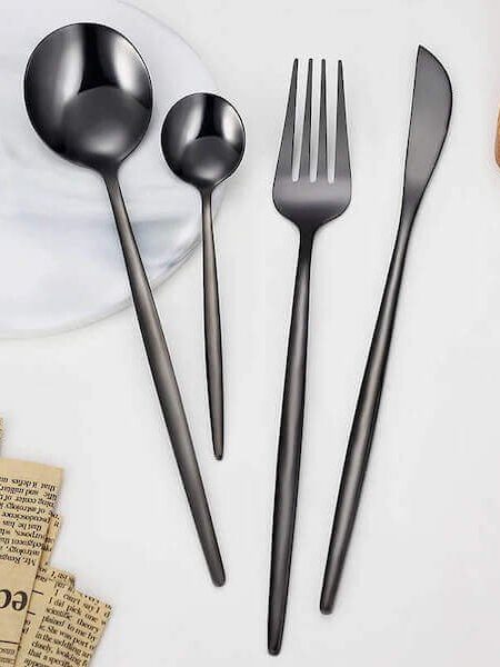 Knork Black Matte Titanium Coated Stainless 20-Piece Set