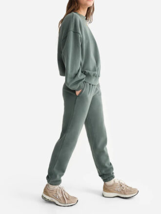 You The Brave Sustainable Grey Cotton Sweatpants - Vintage California Style