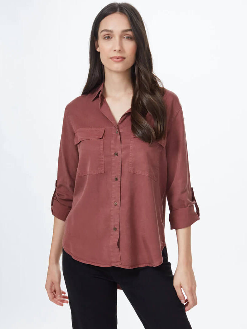 sustainable button up shirt