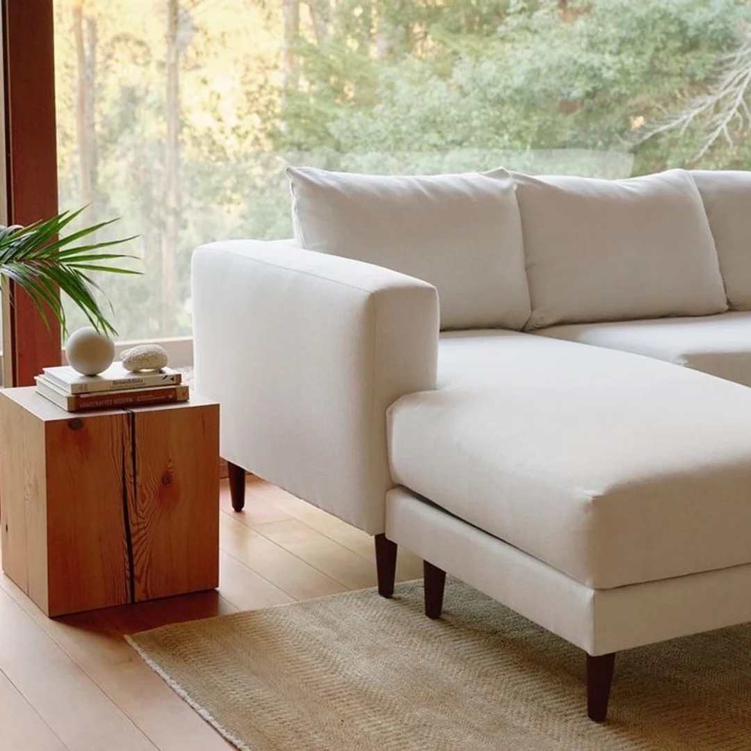 A Sabai sofa in a styled living room. 