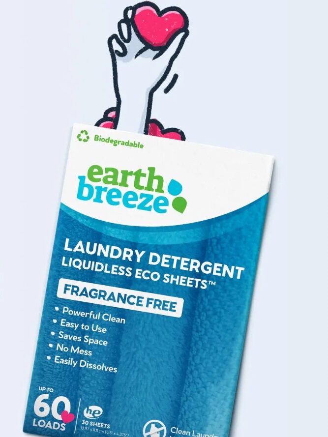Nontoxic laundry detergent Earth breeze