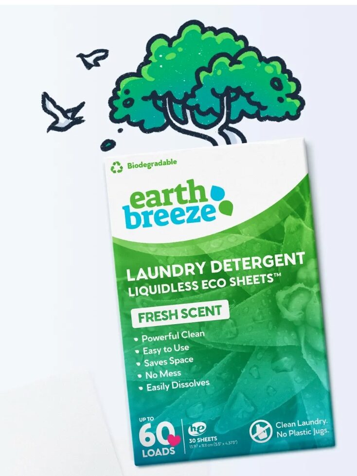 Nontoxic laundry detergent Earth Breeze