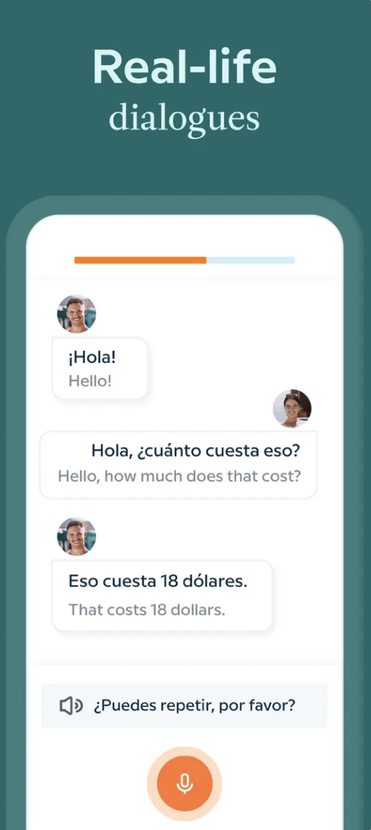 Screenshot of the Babbel app.