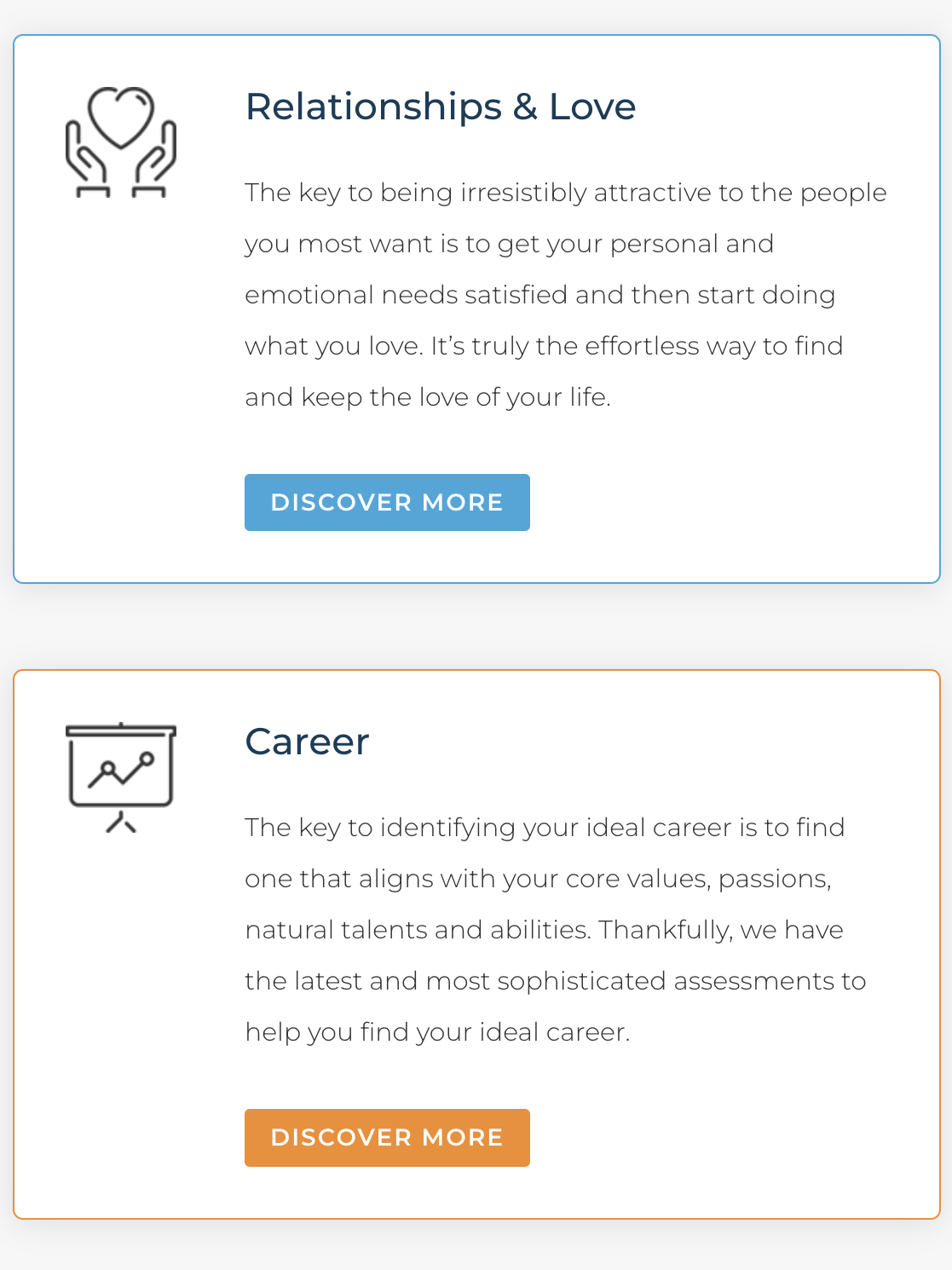 A screenshot of the LifeCoach site. 