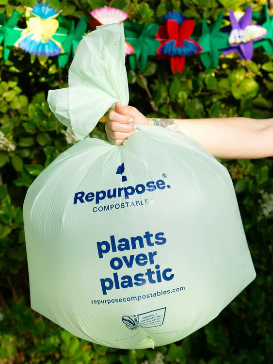 repurpose compostables zero waste trash bags