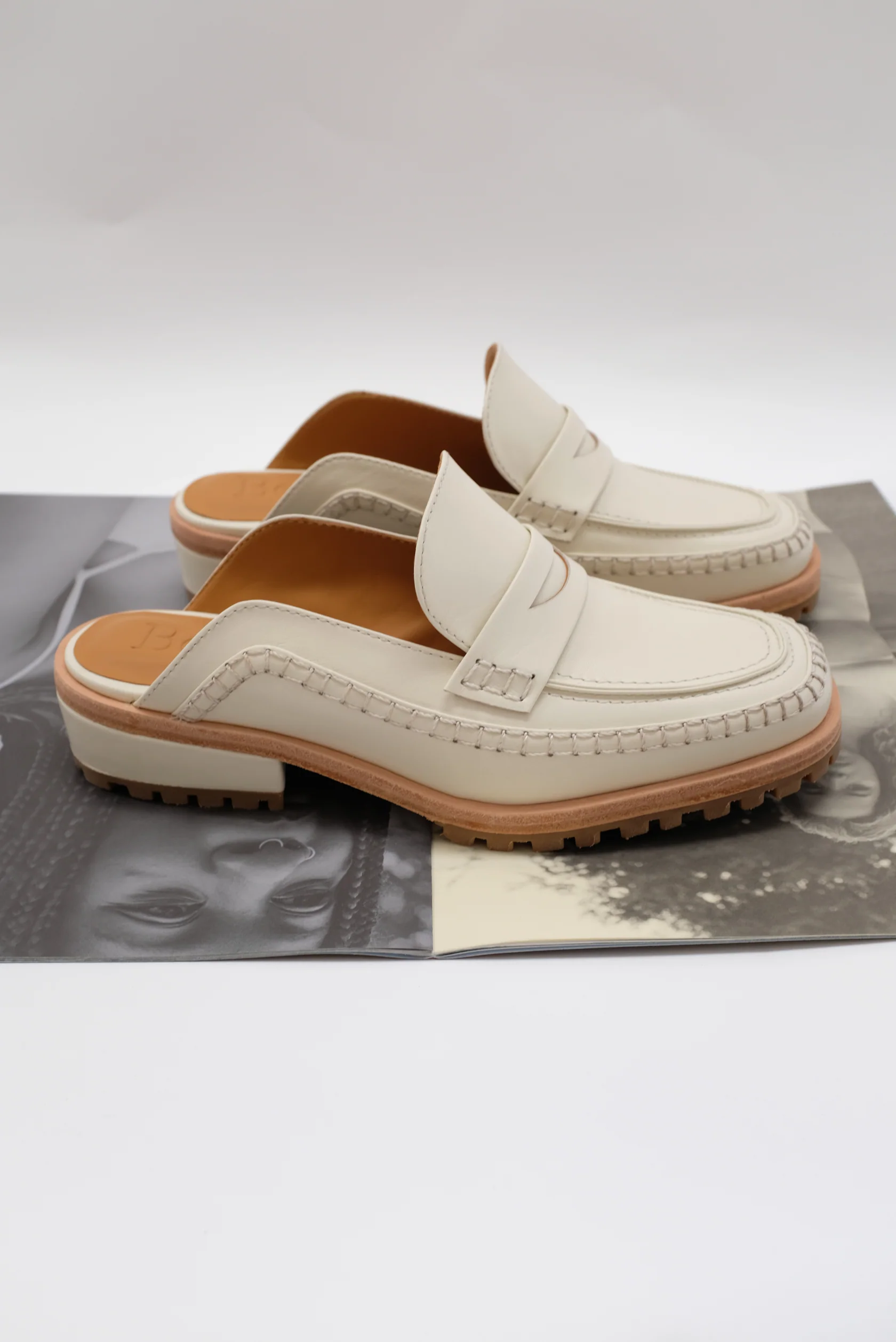 Ivory Beklina sustainable loafers.