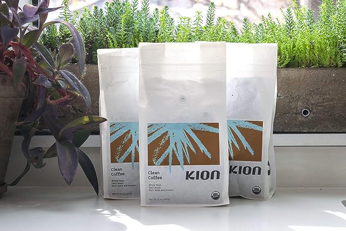 Three bags of Kion coffee. 