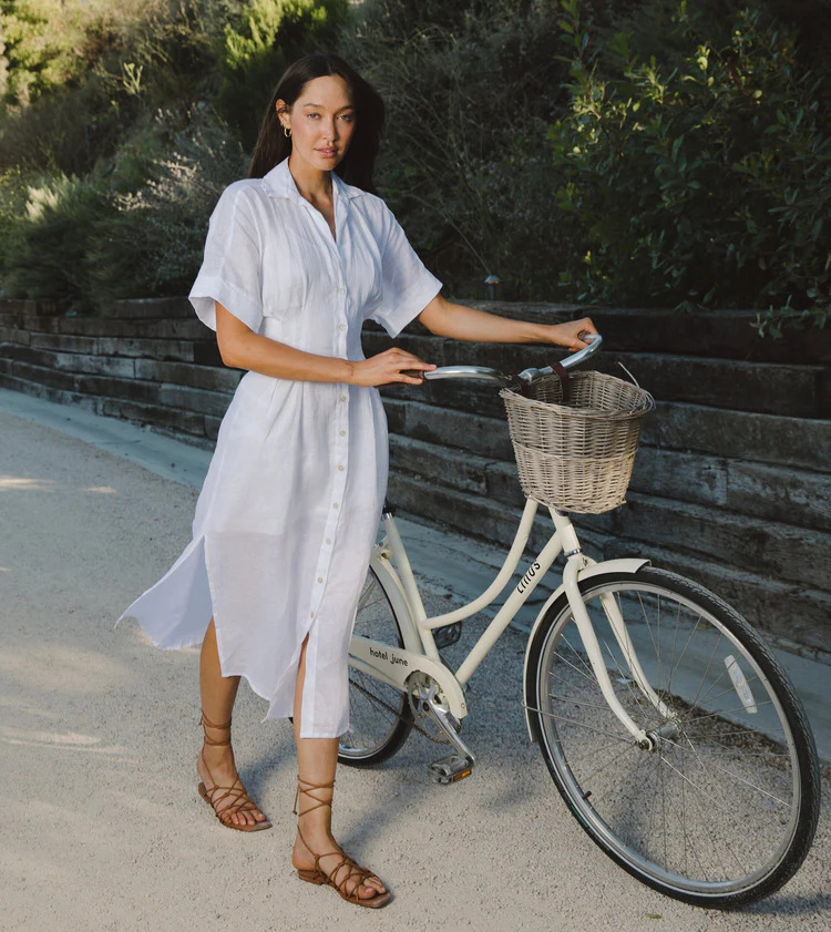 A model in Cleobella sustainable fashion