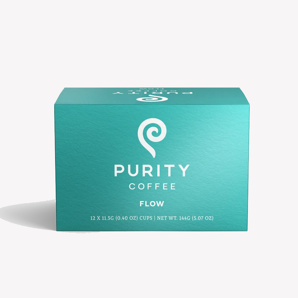 A box of Purity coffee. 