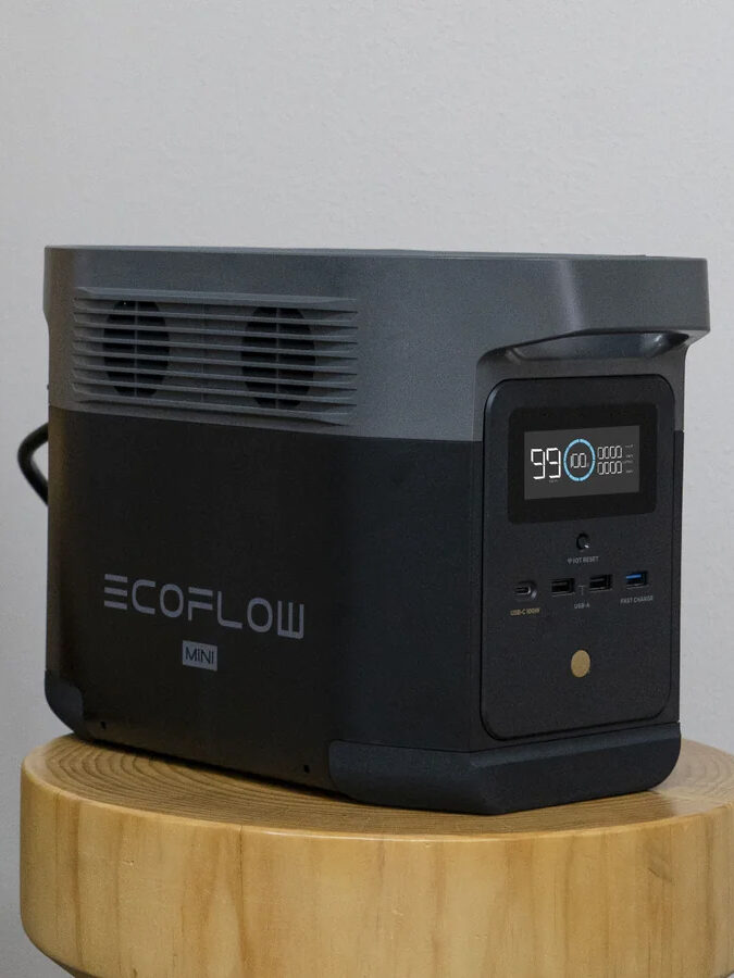An EcoFlow solar generator.