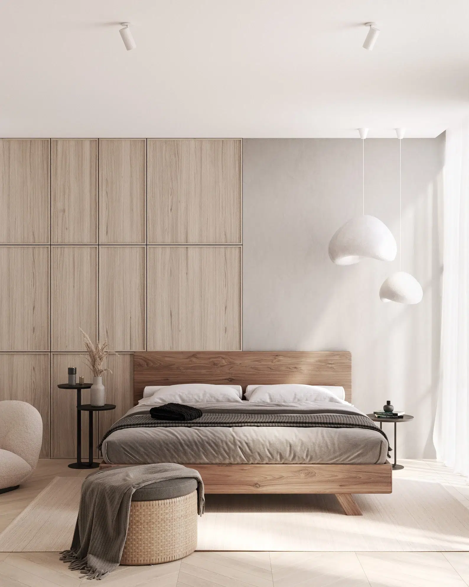 A wooden bedframe from Mobello Furniture