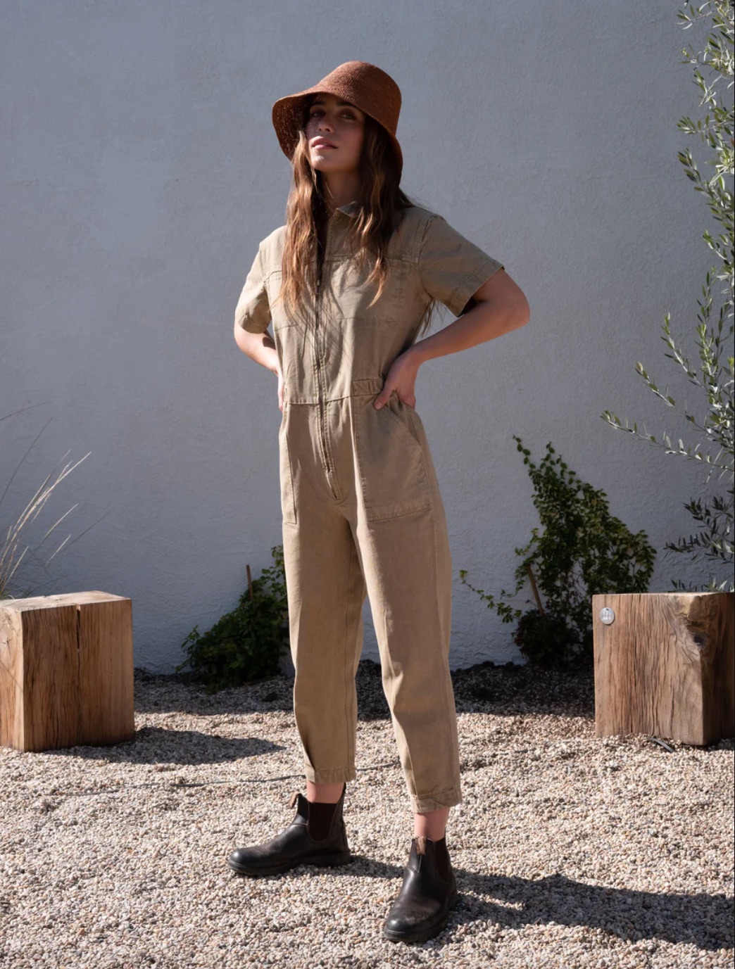 A model wearing PFAS-free MATE clothing