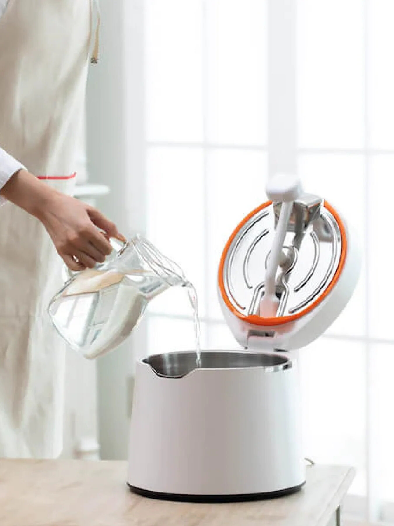 A Carepod Humidifier being refilled with water.