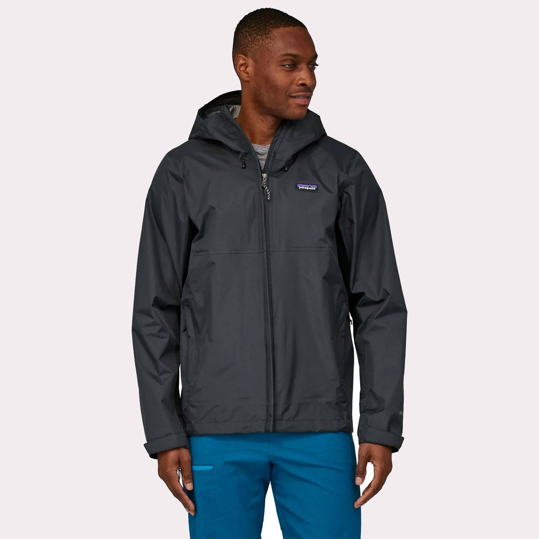 A model wearing a Patagonia sustainable jacket for men