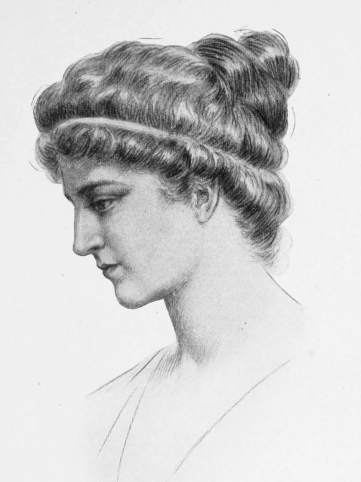 Sketch of women philosopher Hypatia of Alexandria