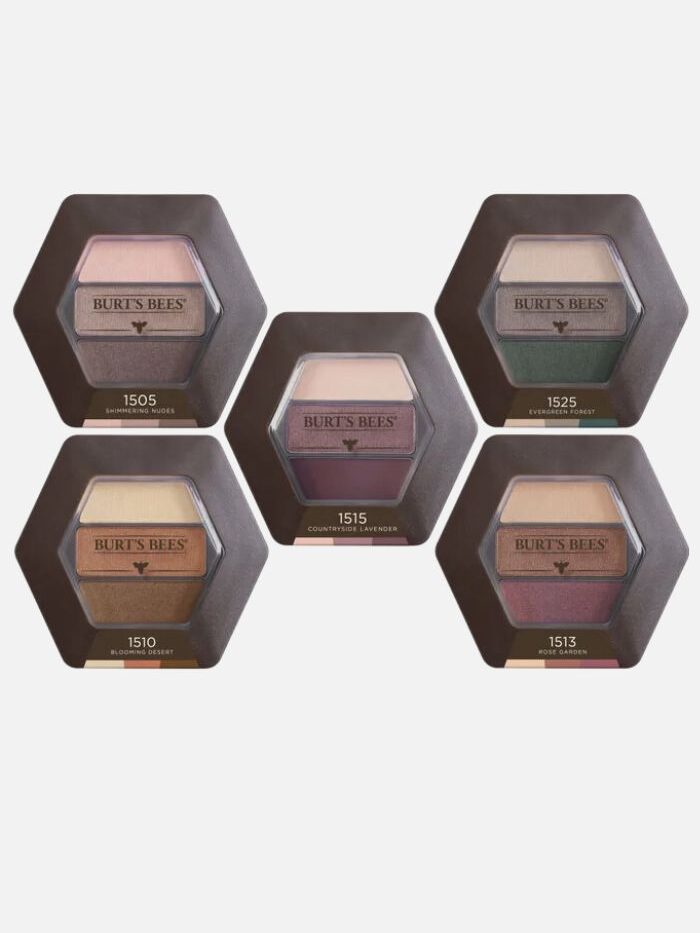 6 Burt's Bees Eyeshadow Trio Palettes.