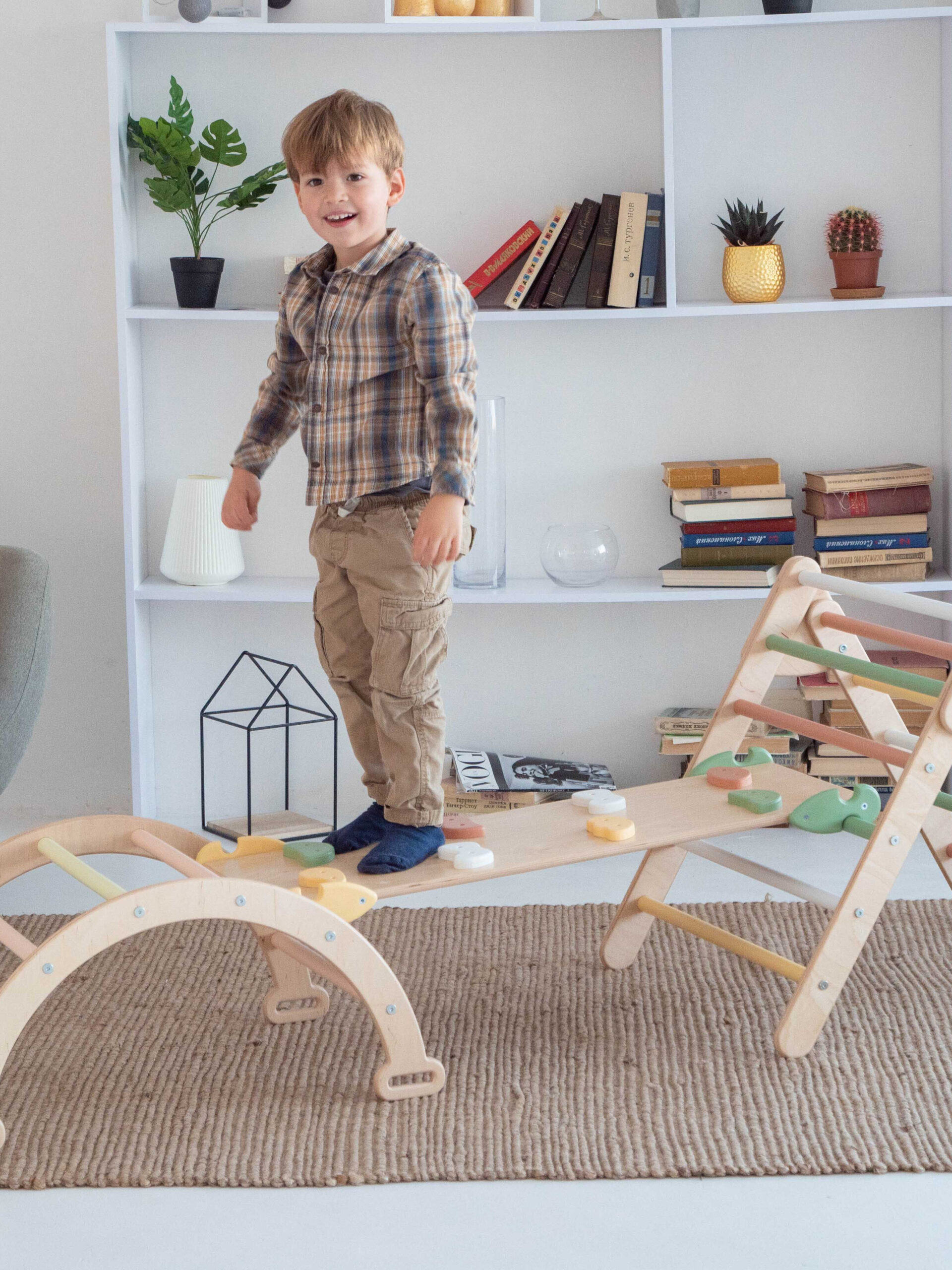 A Montessori climbing gym from Wood and Hearts