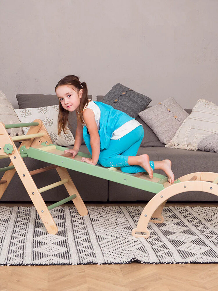 A Montessori climbing gym from Wood and Hearts
