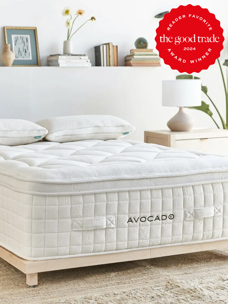 Avocado soft mattress. The TGT 2024 Award Winner Badge is on the right corner of the image. 