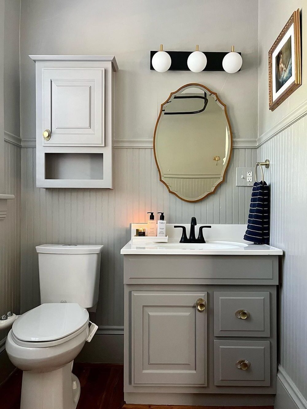 The interior of a bathroom painted with Clare paint.