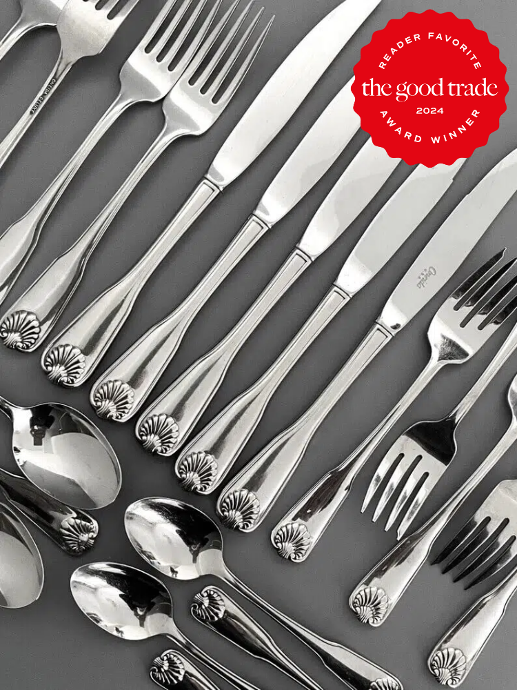 Sustainable silverware set from Etsy. The TGT 2024 Award Winner Badge is on the right corner of the image.