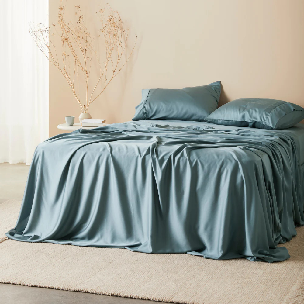 Teal Lyocell Bed Sheets from ettitude.