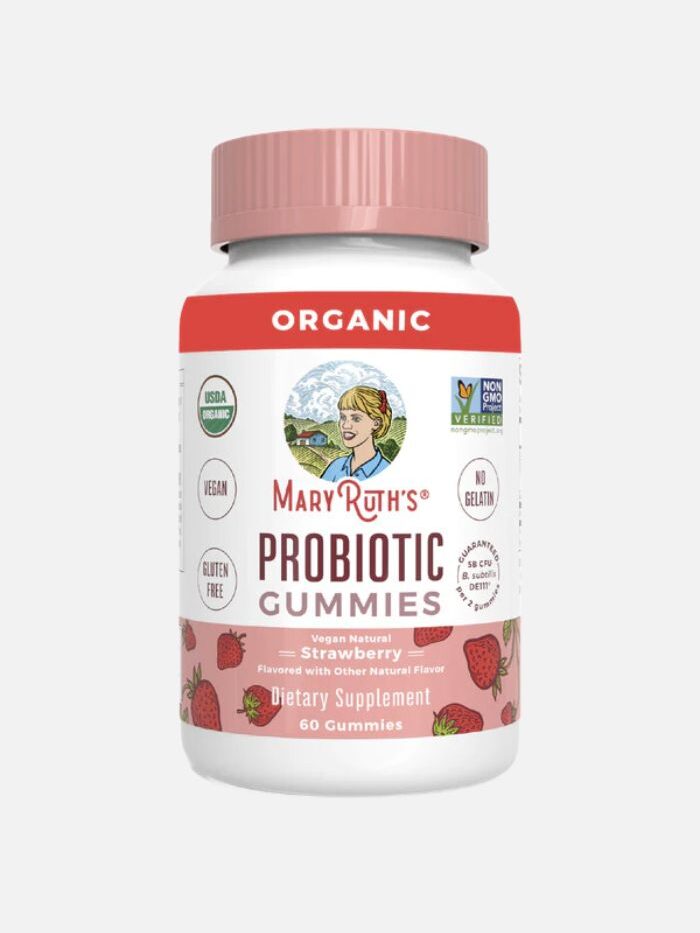 A bottle of MaryRuth Organics probiotics.