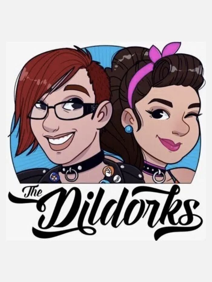 The cover of The Dildorks podcast.