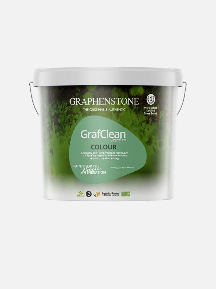 A pail of Graphenstone paint from The Organic & Natural Paint Co.