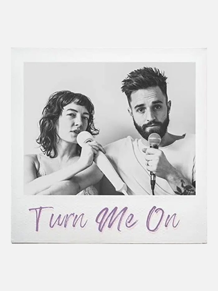 The cover of the Turn Me On podcast. 