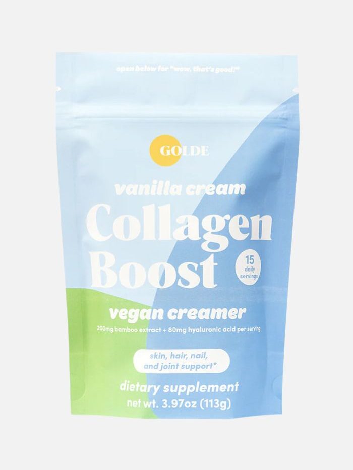 A packet of GOLDE Collagen Boost. 