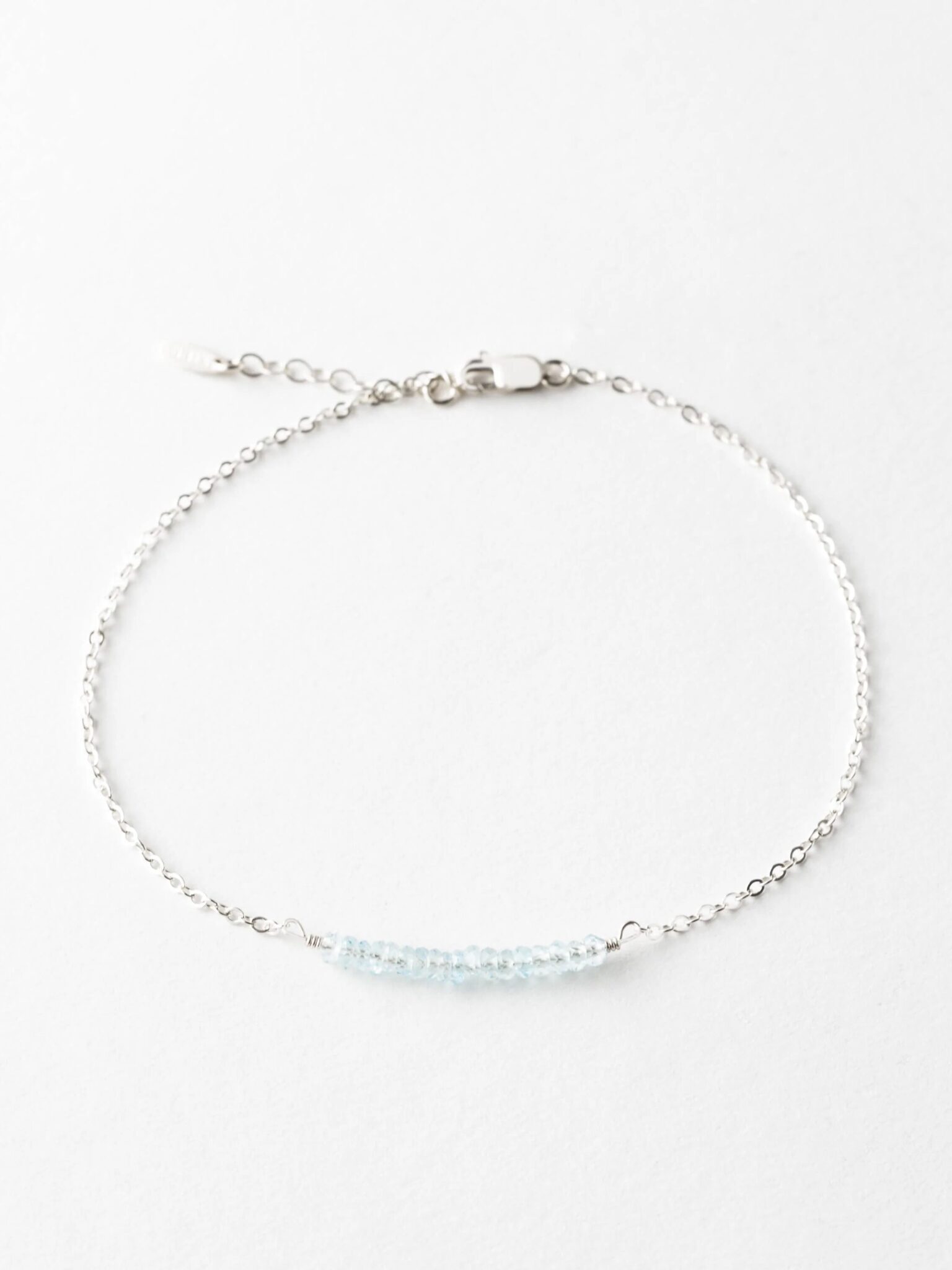 Joy Gem 3mm Bracelet - Aquamarine main image 1