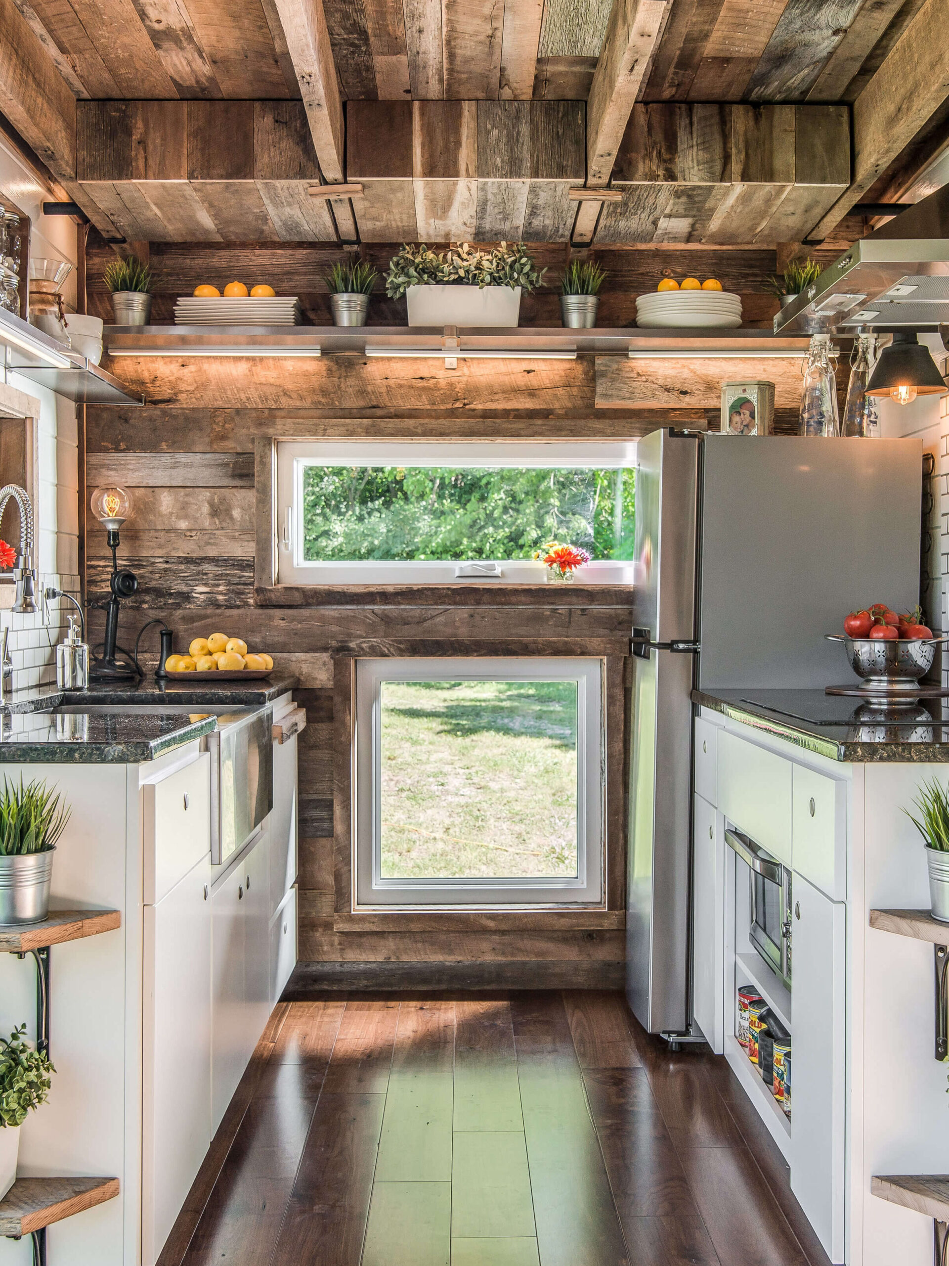 The interior of a New Frontier tiny home. 