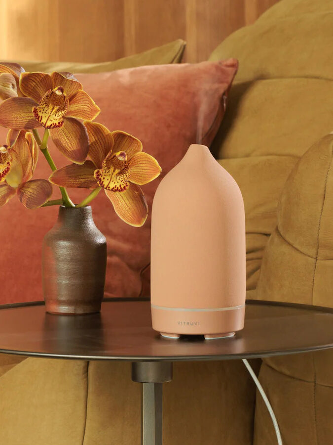 A coral Vitruvi stone diffuser. 