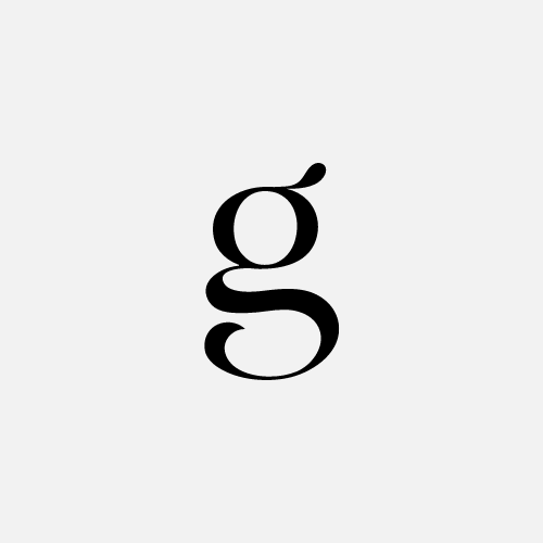A single lowercase letter "g" in a serif font, centered on a plain white background.