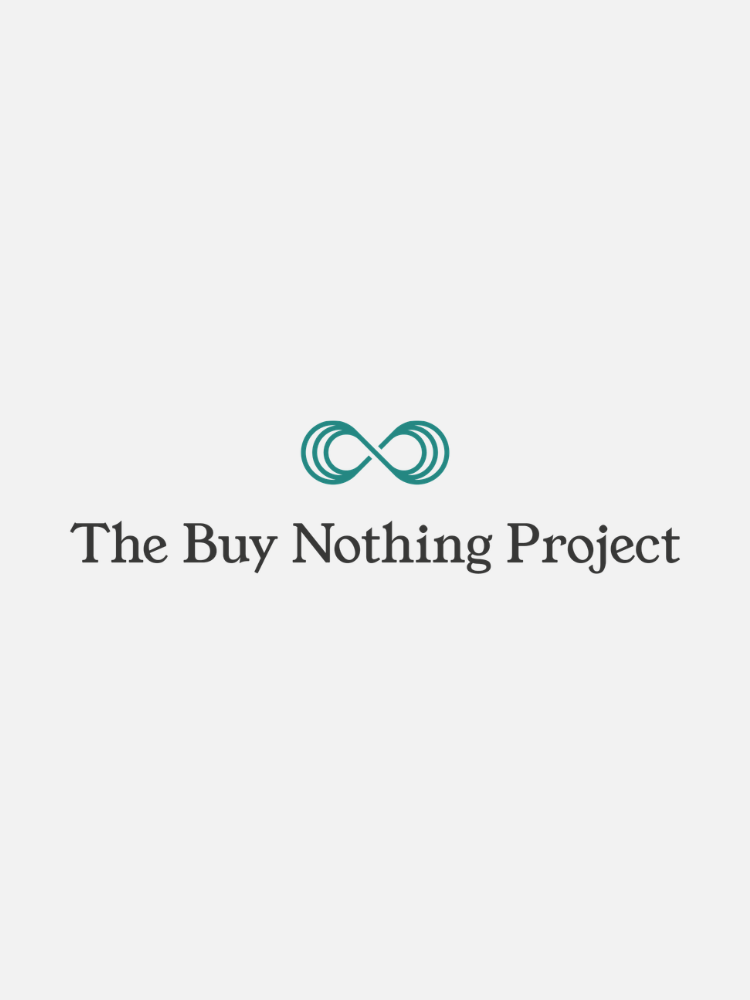 The Buy Nothing Project logo features a teal infinity symbol above the project name in black text on a white background.